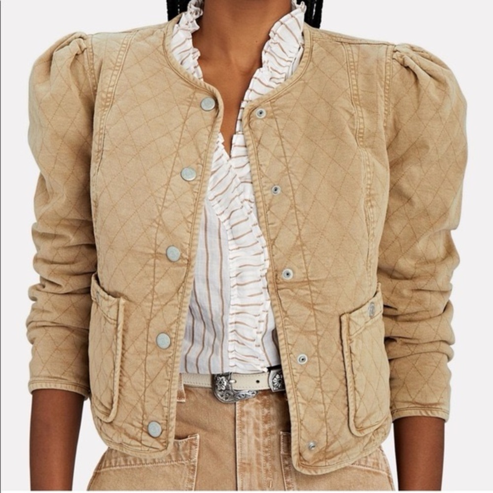 Veronica Beard Camilla Quilted puff sleeve Jacket